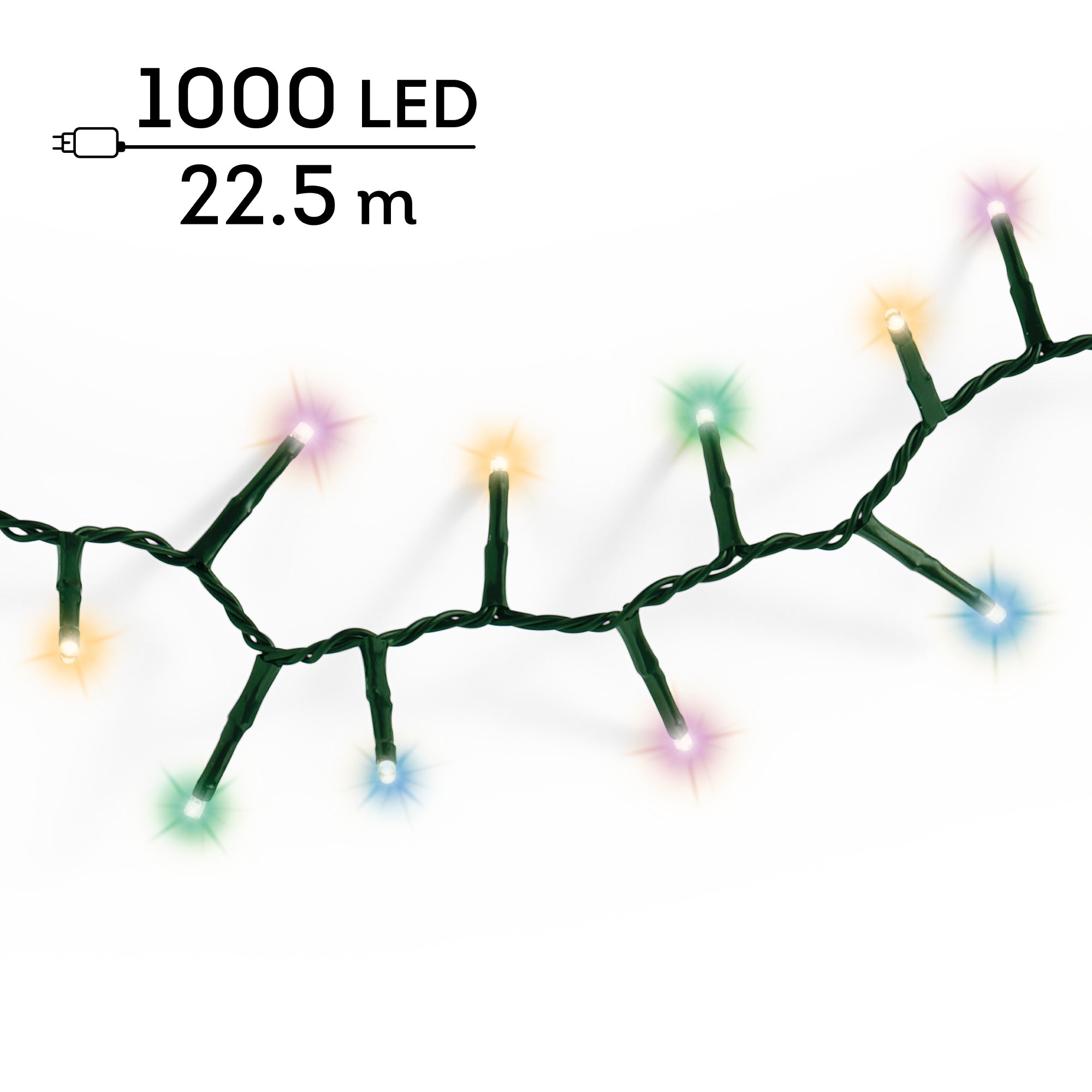 Luci Di Natale 1000 Led Viola Multicolor 22 M