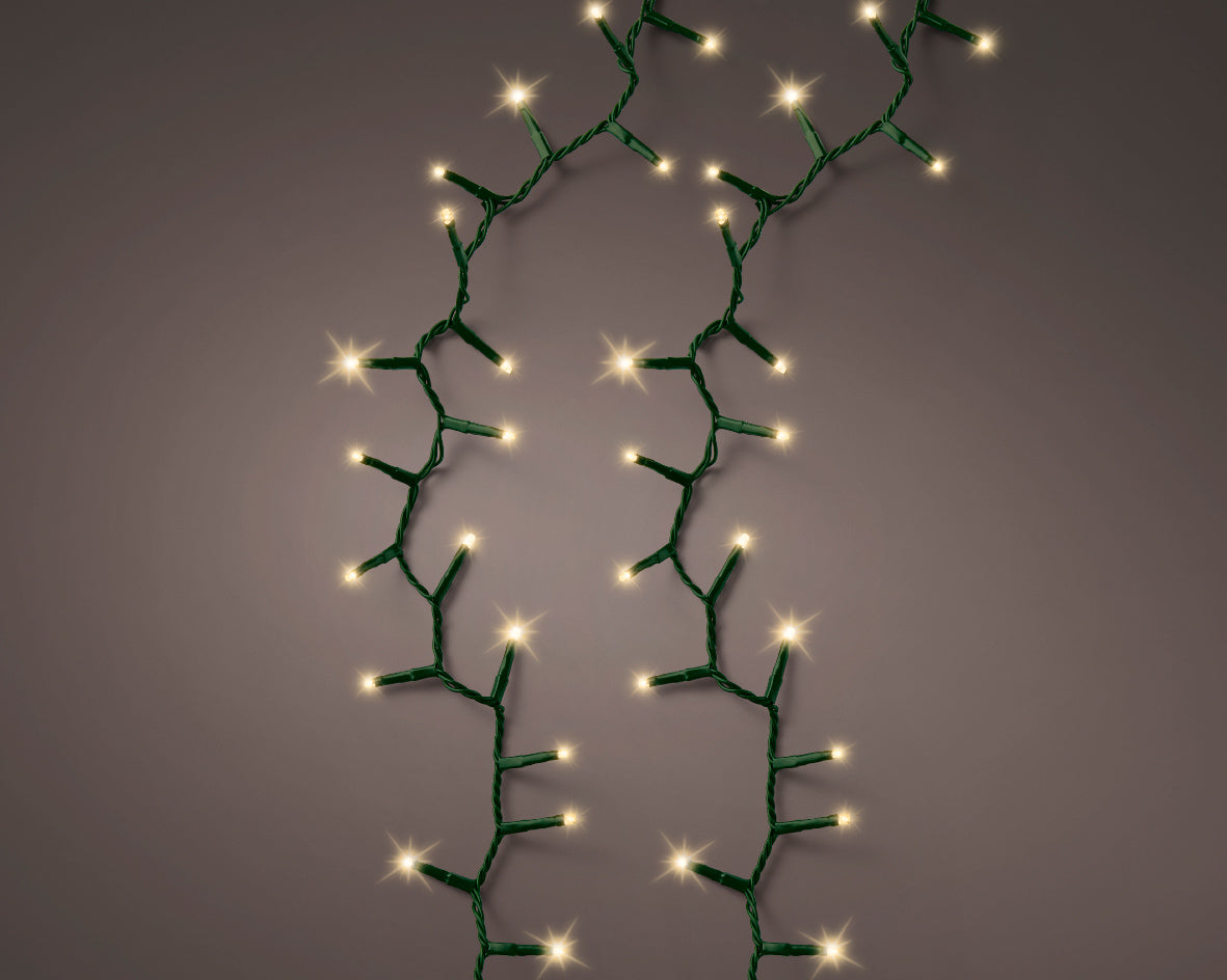 Luci Natale 1000 Led Soft Gold Cavo Verde 22,5 M