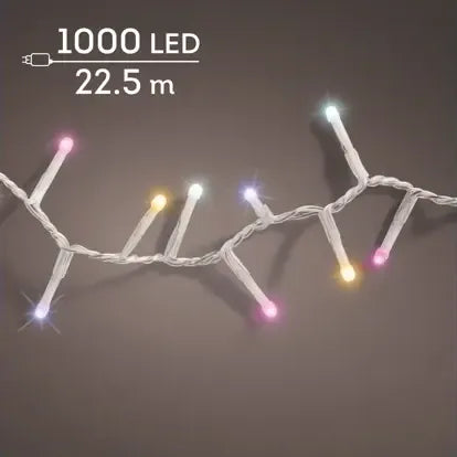 Luci Soft Glow 1000 Led Bulbo opaco Freddo Caldo Naturale Rosa Viola Cavo Trasparente