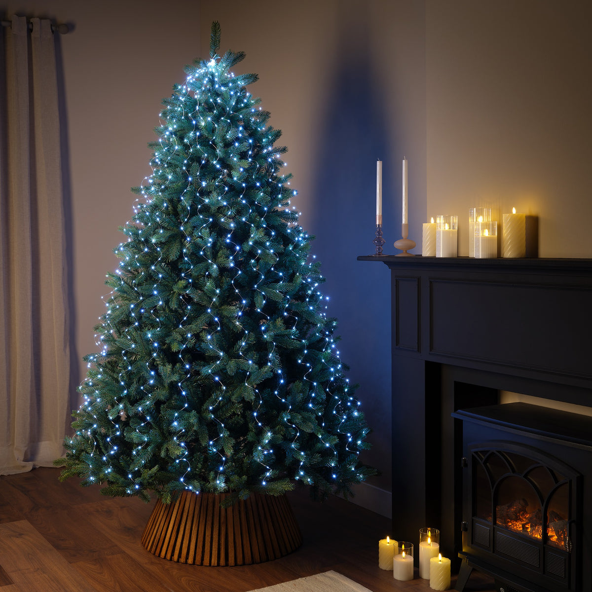 Luci Cascata 832 Micro Led Luce Fredda 240 Cm