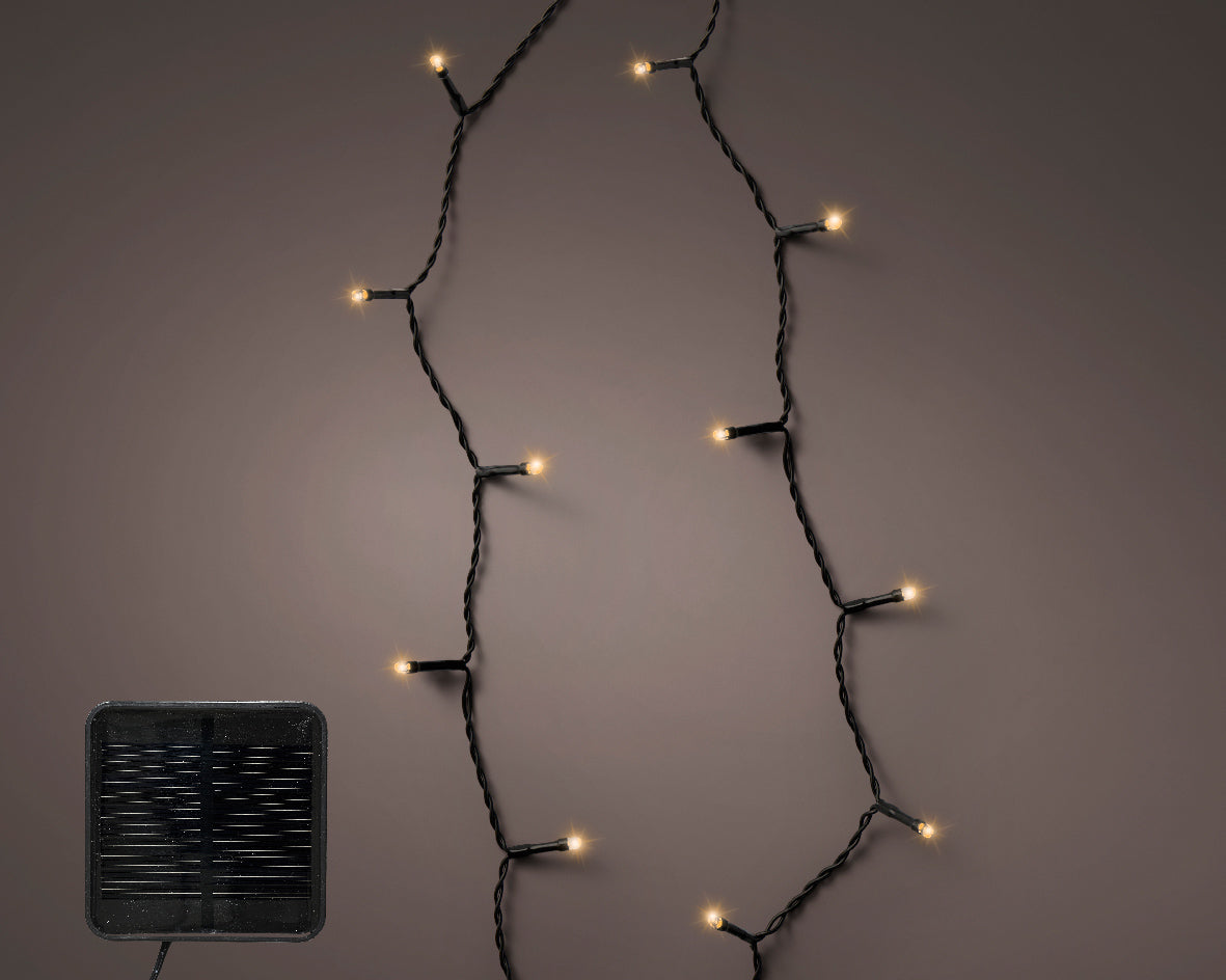 Luci Natale Solari 9 M Luce Calda