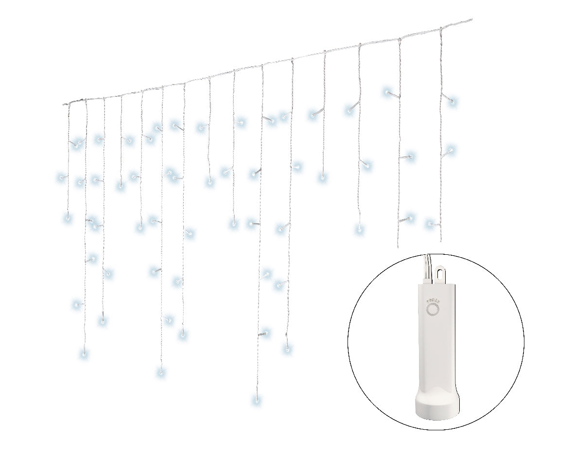 Tenda Luminosa Batteria Luce Fredda  75 Cm X 7 M