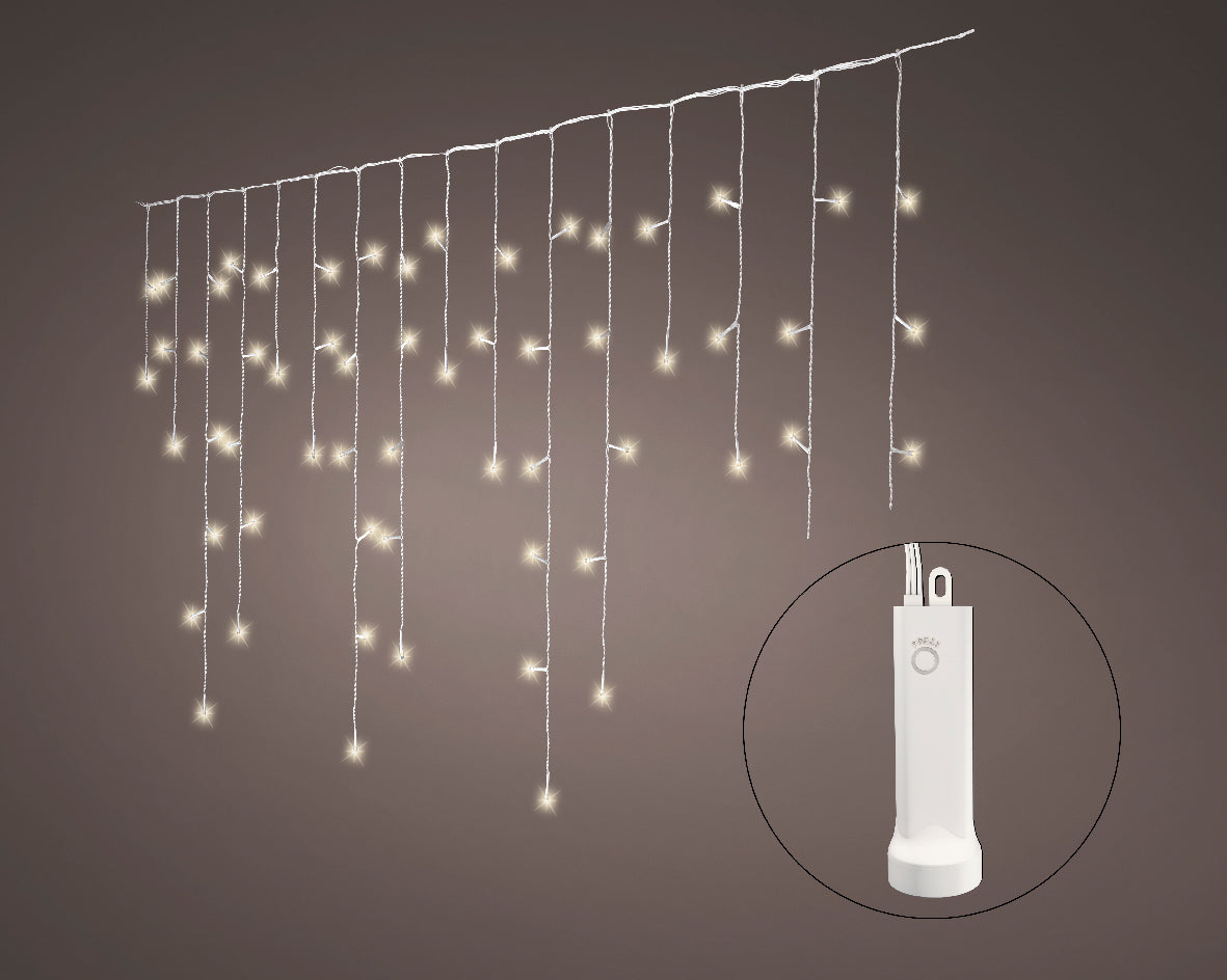 Tenda Luminosa Batteria 75x700 Cm Luce Calda