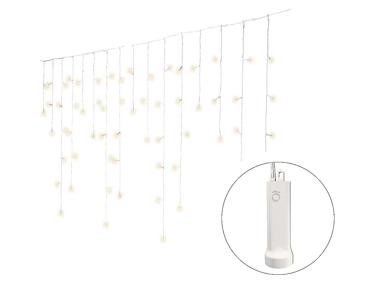 Tenda Luminosa Batteria 75x700 Cm Luce Calda
