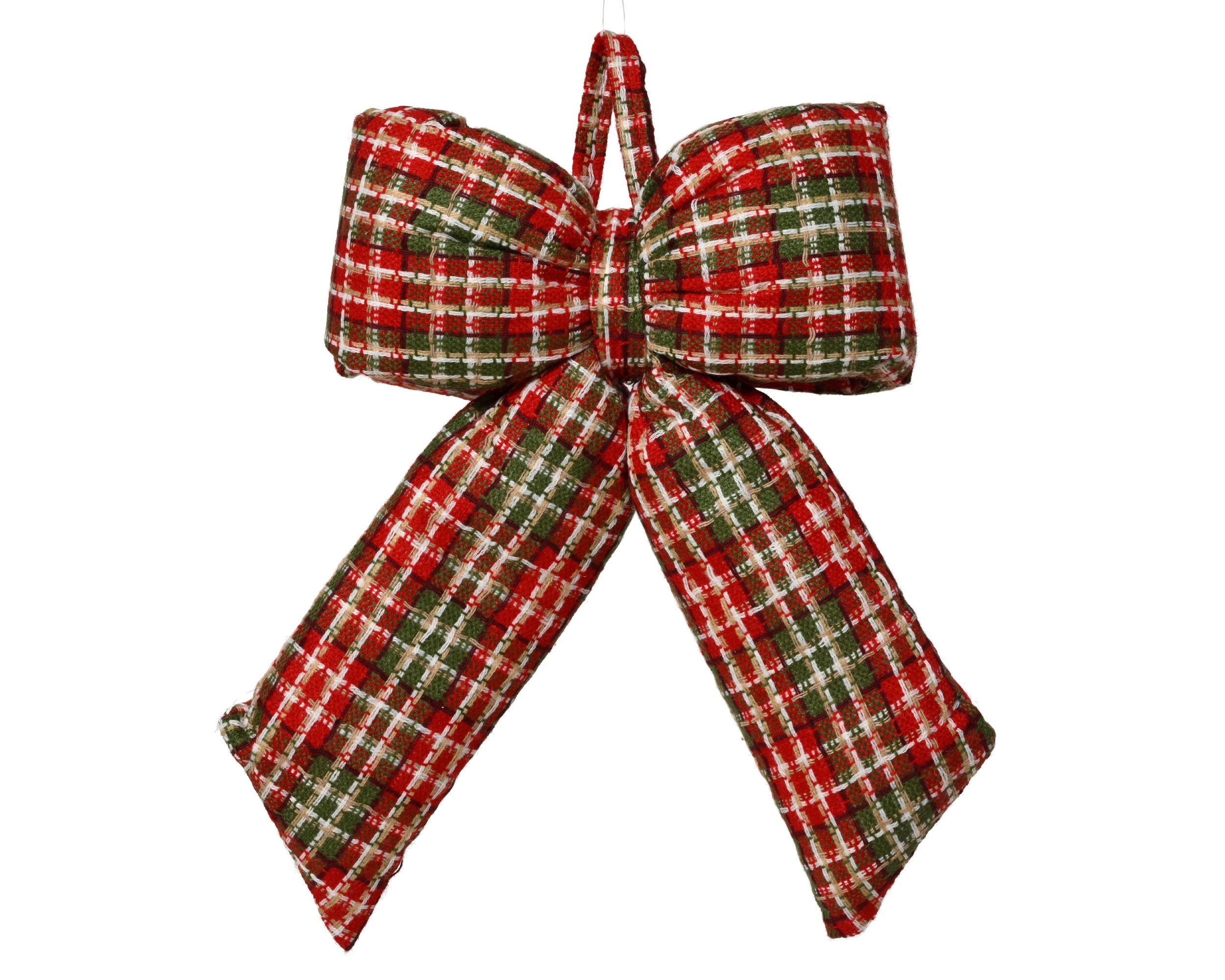 Fiocco Scozzese Rosso Verde 19x13x6 Cm