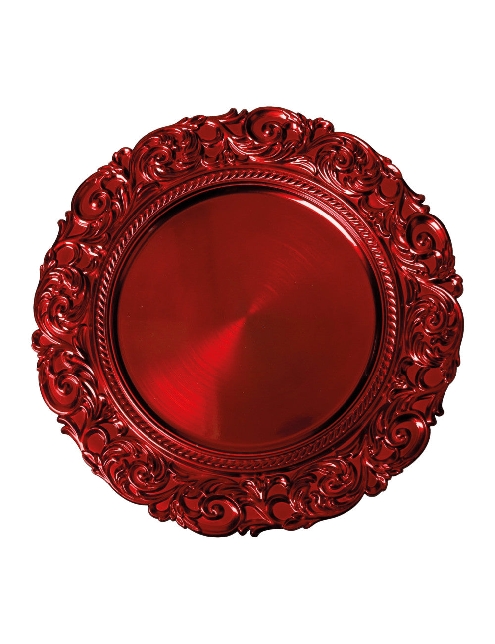 Set 4 Pz Sottopiatto Barocco Rosso