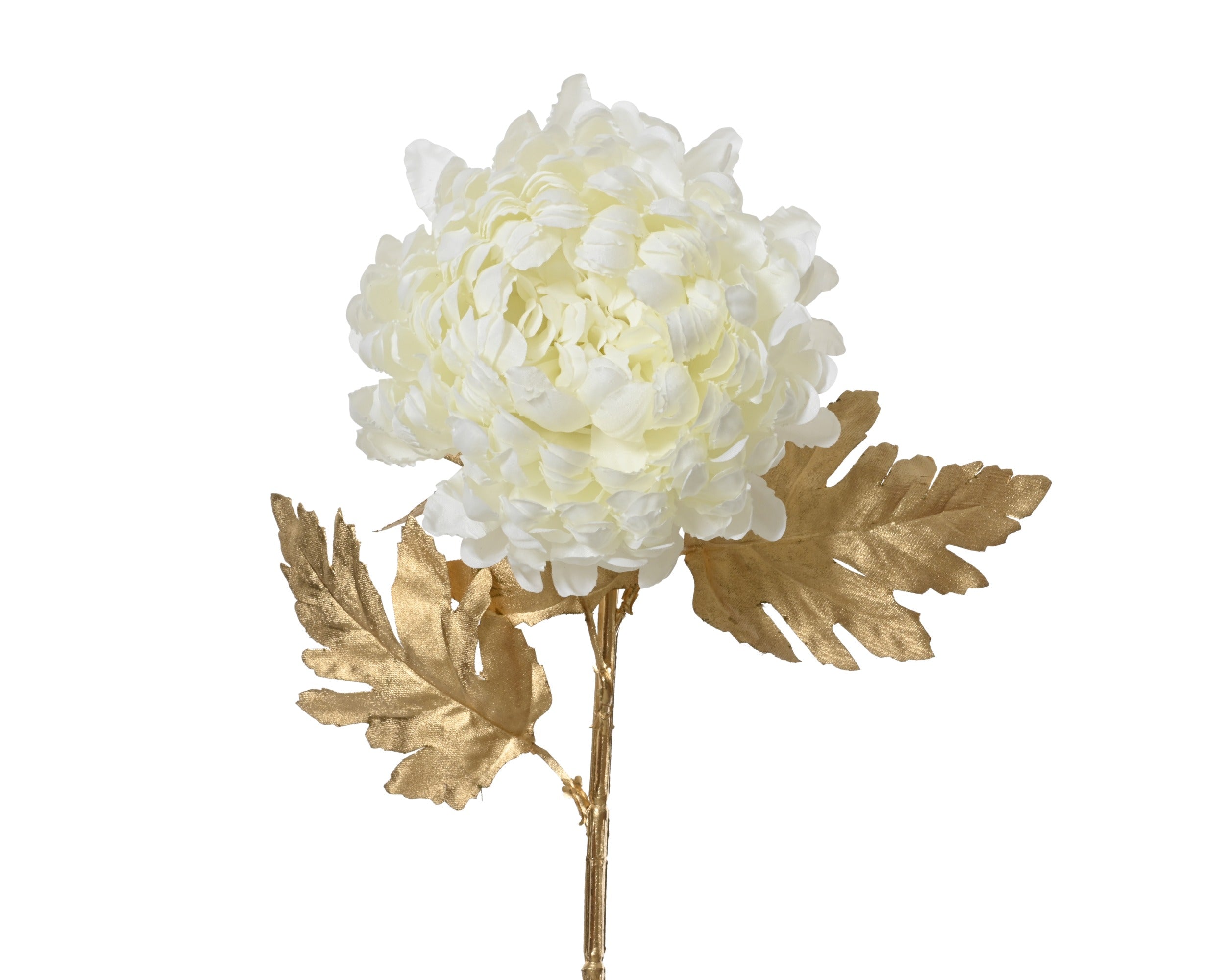 Ramo Crisantemo Bianco Oro 70 Cm
