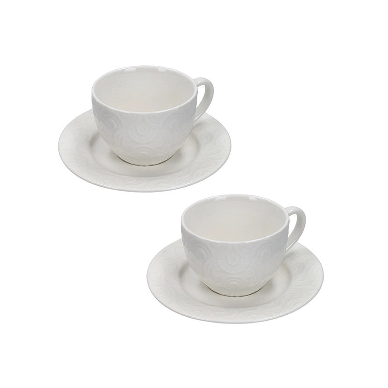Set 2 Pz Tazzina Caffe Dedalo New Bone China