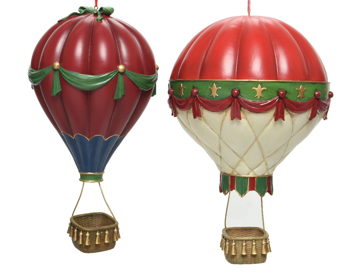 Pendente Mongolfiera decorativo natalizio dimensioni 18x25 cm ornamento per albero di Natale - DeMatteis.it