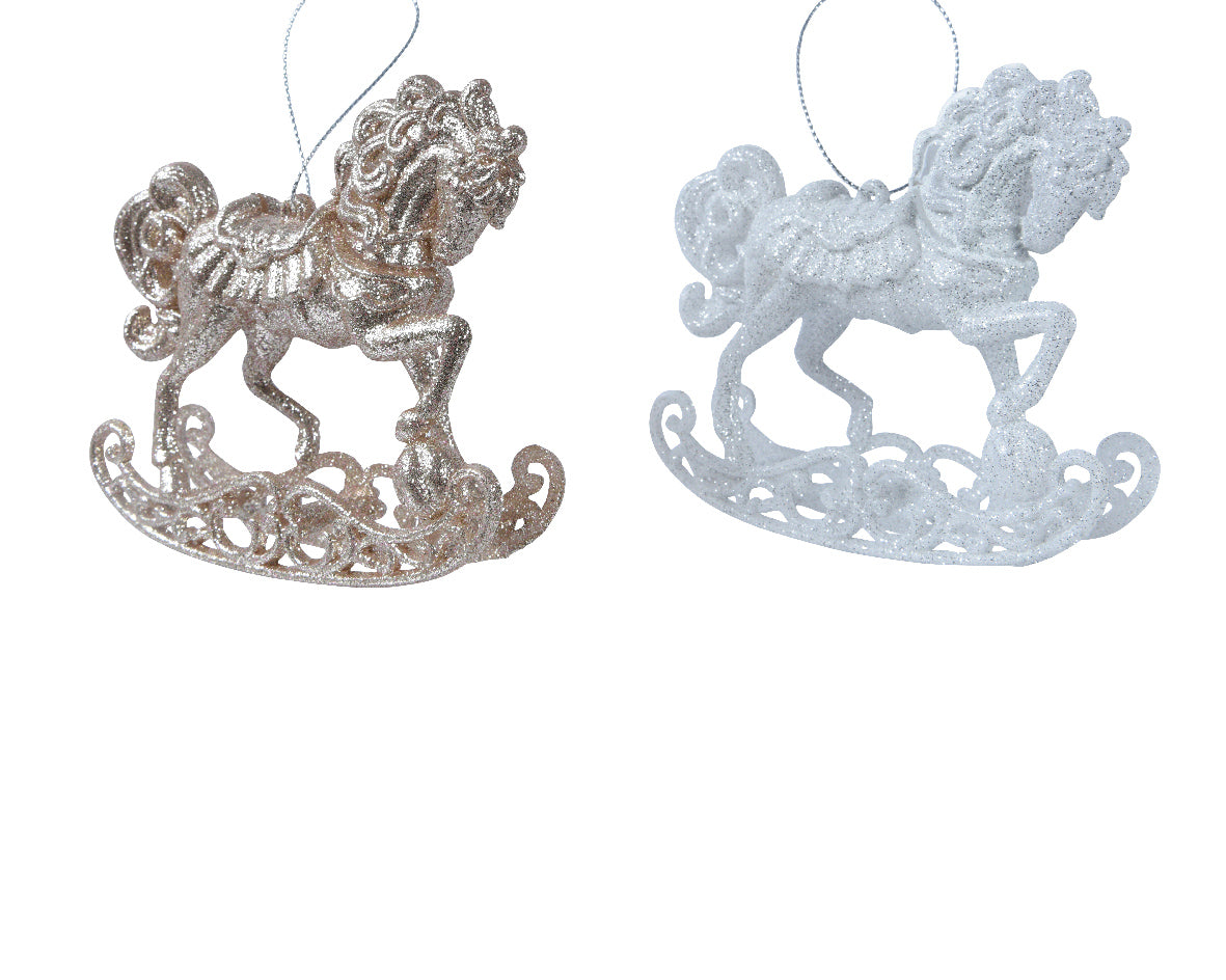 Pendente Cavallo Con Glitter 10 Cm 1 Pz