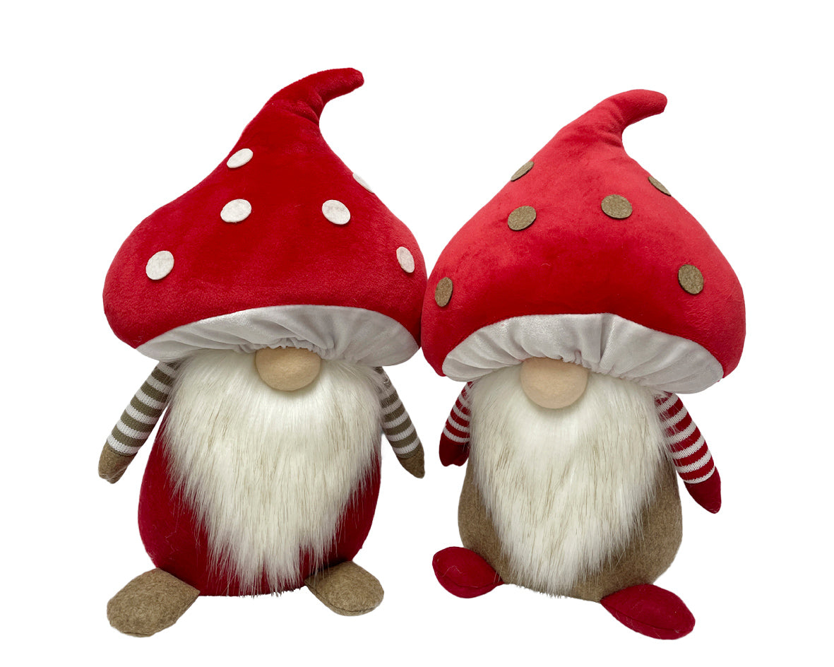 Gnomo Cappello Fungo Rosso 21x16x33 Cm
