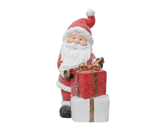 Babbo Natale Con Regali 27x20x44,5 Cm