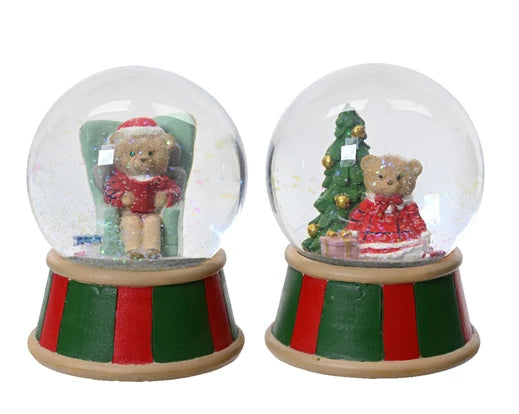 Palla Di Neve Con Orso Natalizio 10x10x13 Cm 1 Pz