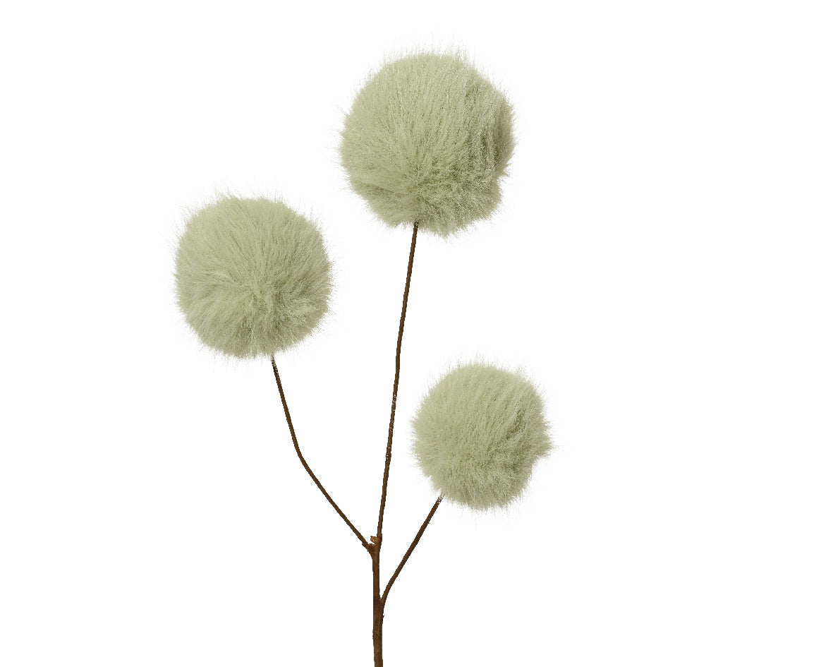 Ramo 3 Bulbi Pelliccia Sage Green 12x70 Cm