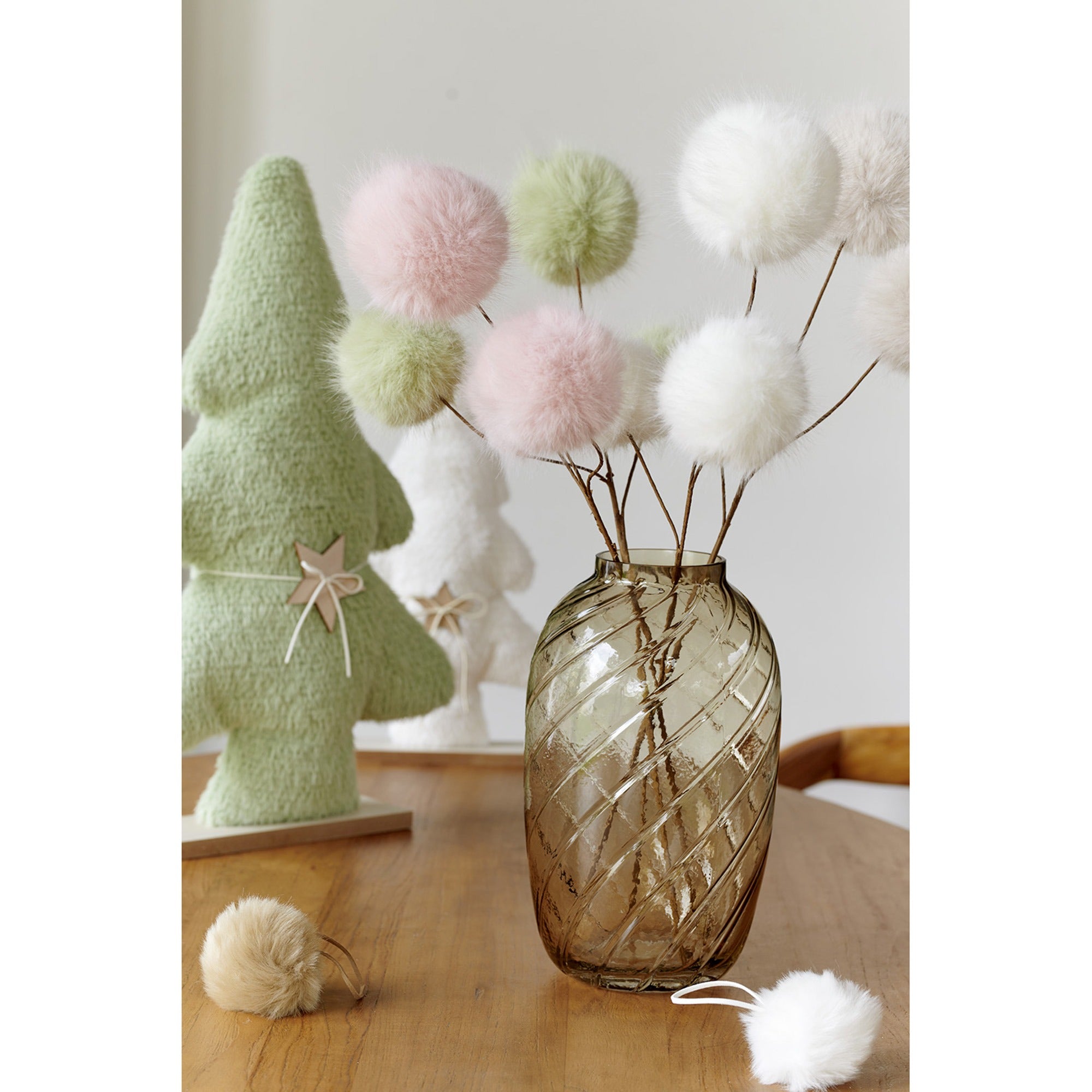 Ramo Pompom Soft Pink 70 Cm