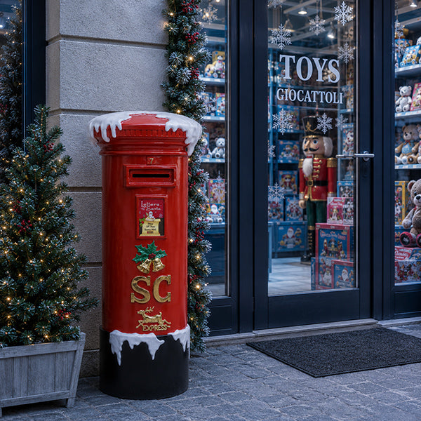Cassetta Lettere Santa Claus 58X58X142 Cm
