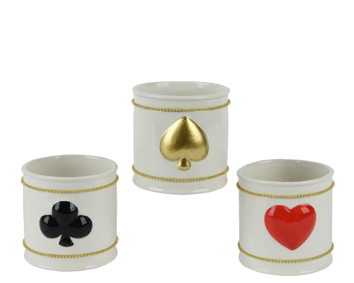 Vasetto Figura Carte D 13x13 Cm