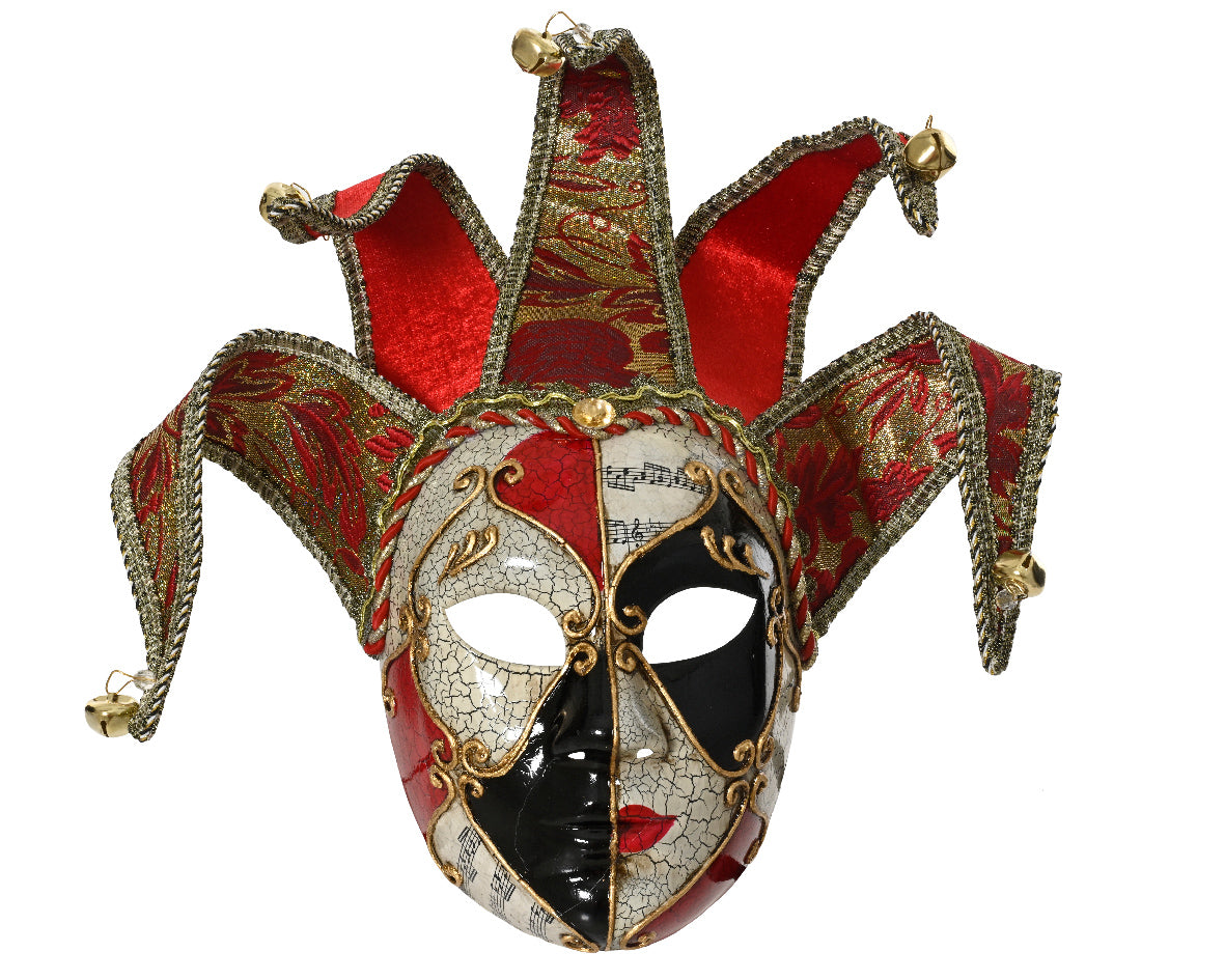 Maschera Carnevale Rossa 38x31x11 Cm