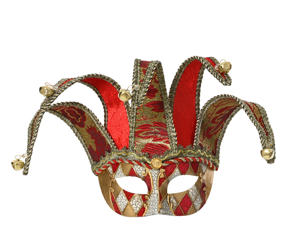 Maschera Carnevale Rossa 38x23x11 Cm