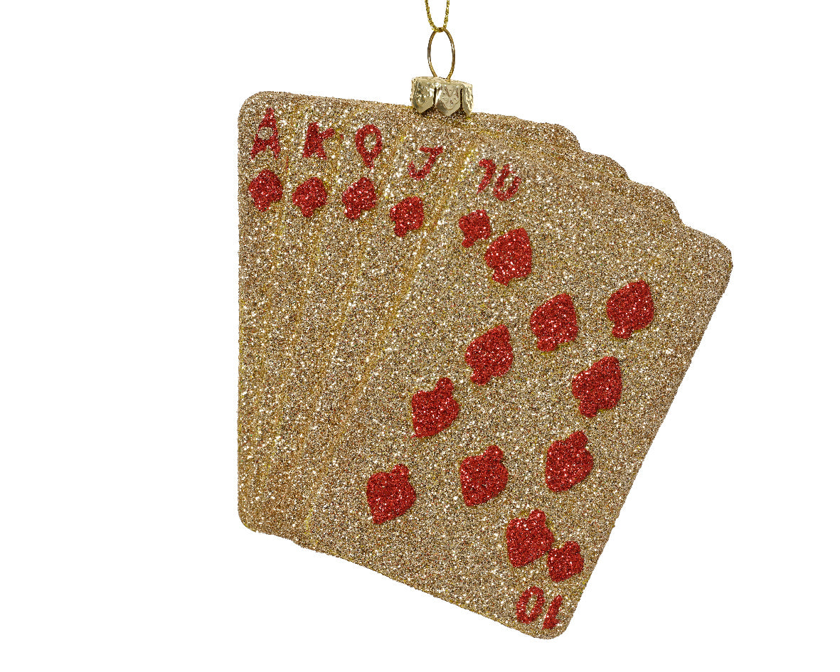 Pendente Figura Carte Oro Rosso 10x2x11 Cm