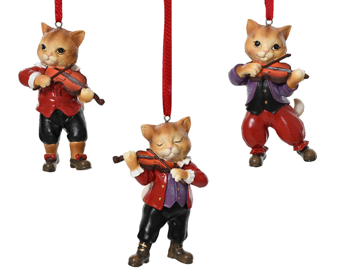 Pendente Gatto Violino 6x4x10 Cm