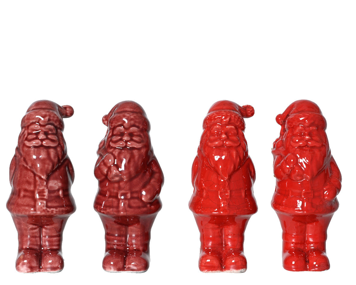 Babbo Natale Ceramica Rosso 9x10x25 Cm 1 Pz