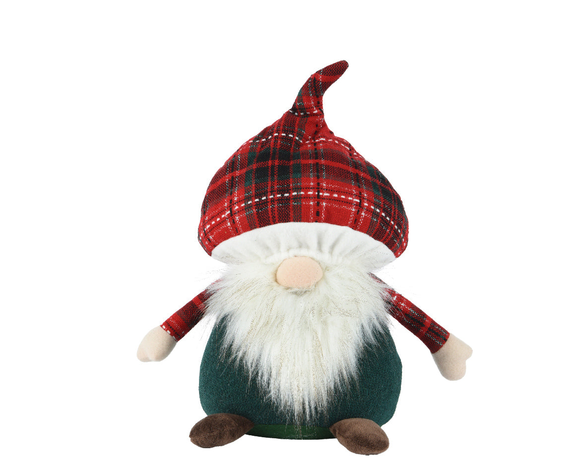 Gnomo Cappello Scozzese 17x22x34 Cm