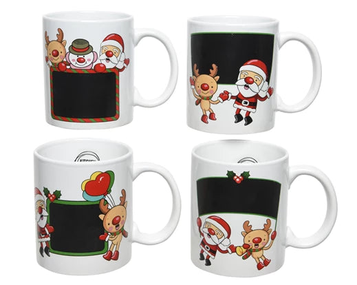 Tazza Di Natale Con Lavagna 12x8x9,5 Cm 1 Pz