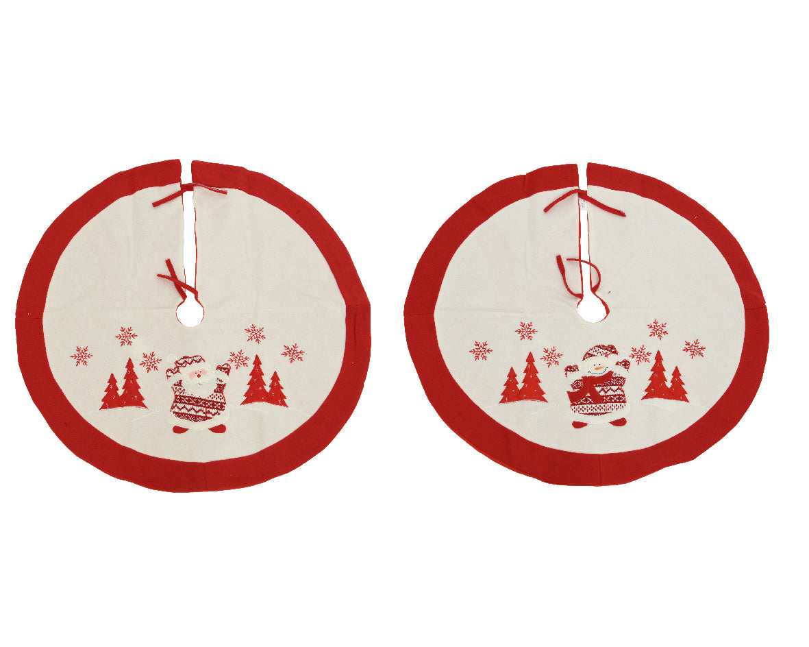 Copripiede Albero Rosso Bianco 90 Cm 1 Pz