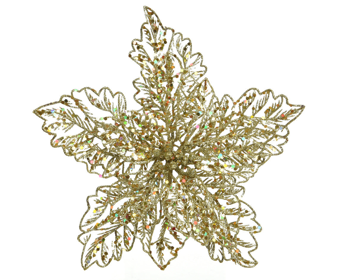 Stella Natalizia Gold Su Clip D 23x10 Cm