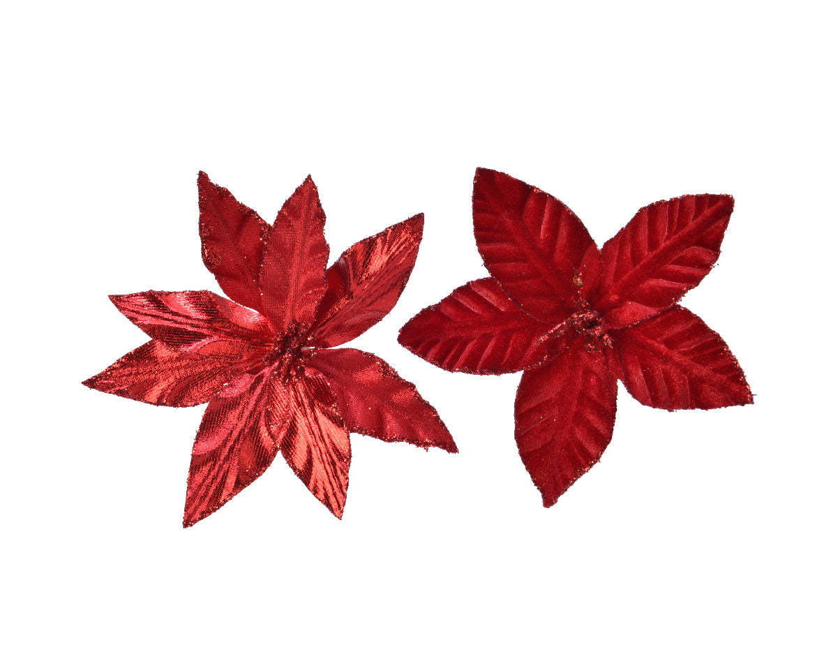 Stella Natalizia Christmas Red Glitter Su Clip 11 Cm 1 Pz