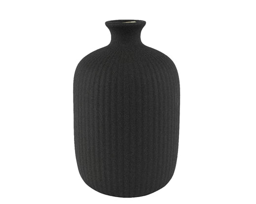 Vaso In Gres Black 16x25 Cm