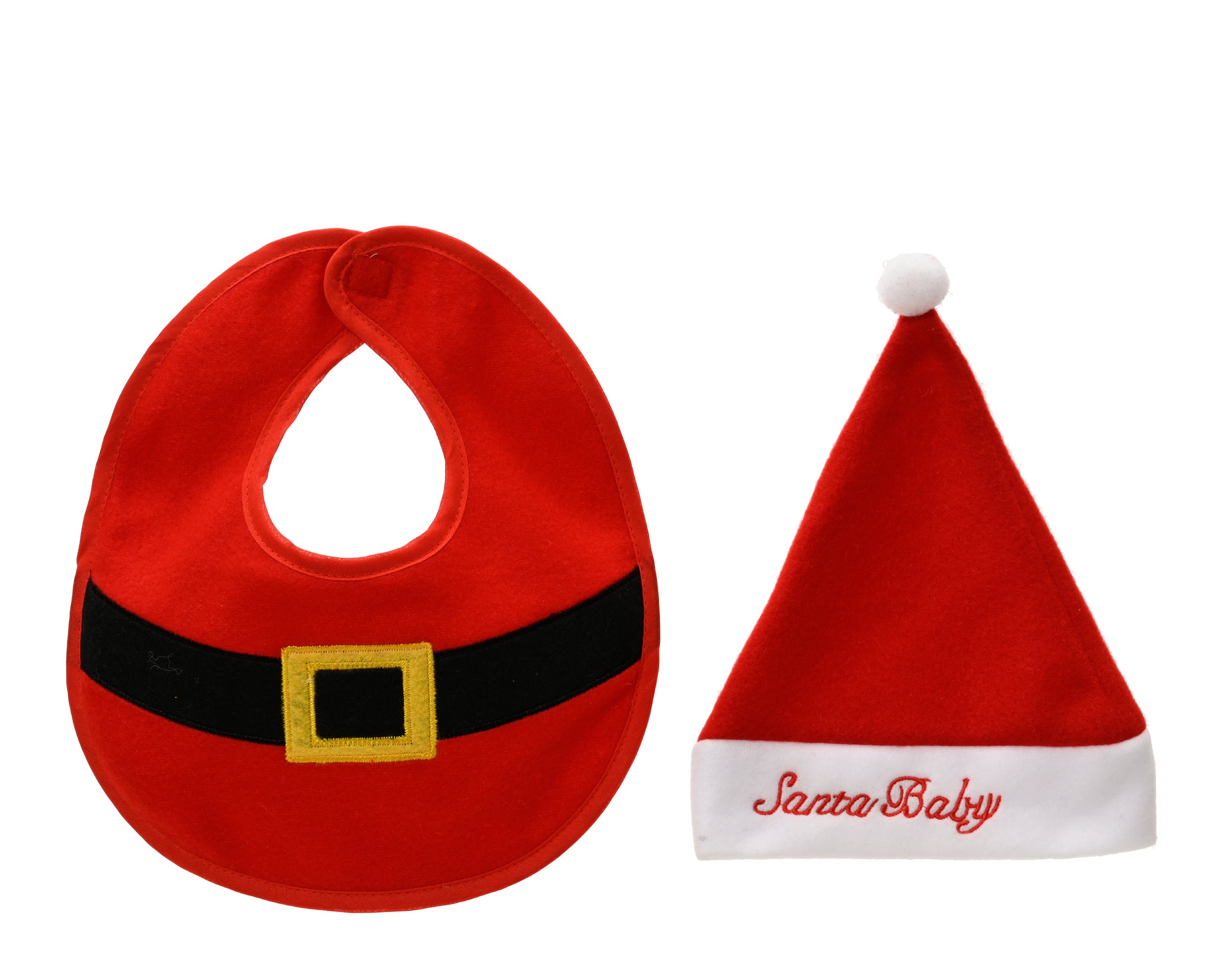 Bavaglino E Cappellino Bimbo Natalizio