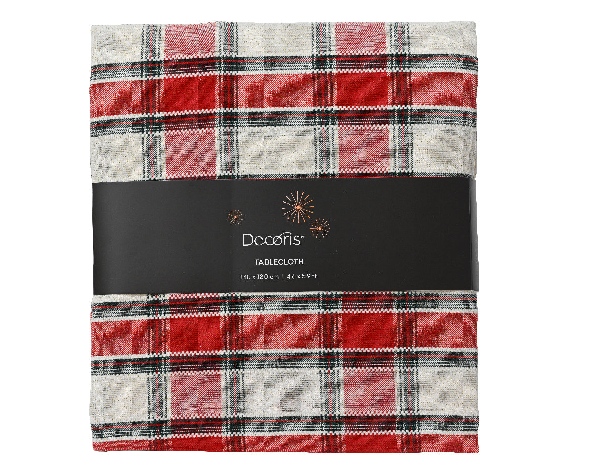 Tovaglia Tartan Rossa Verde 180x140 Cm