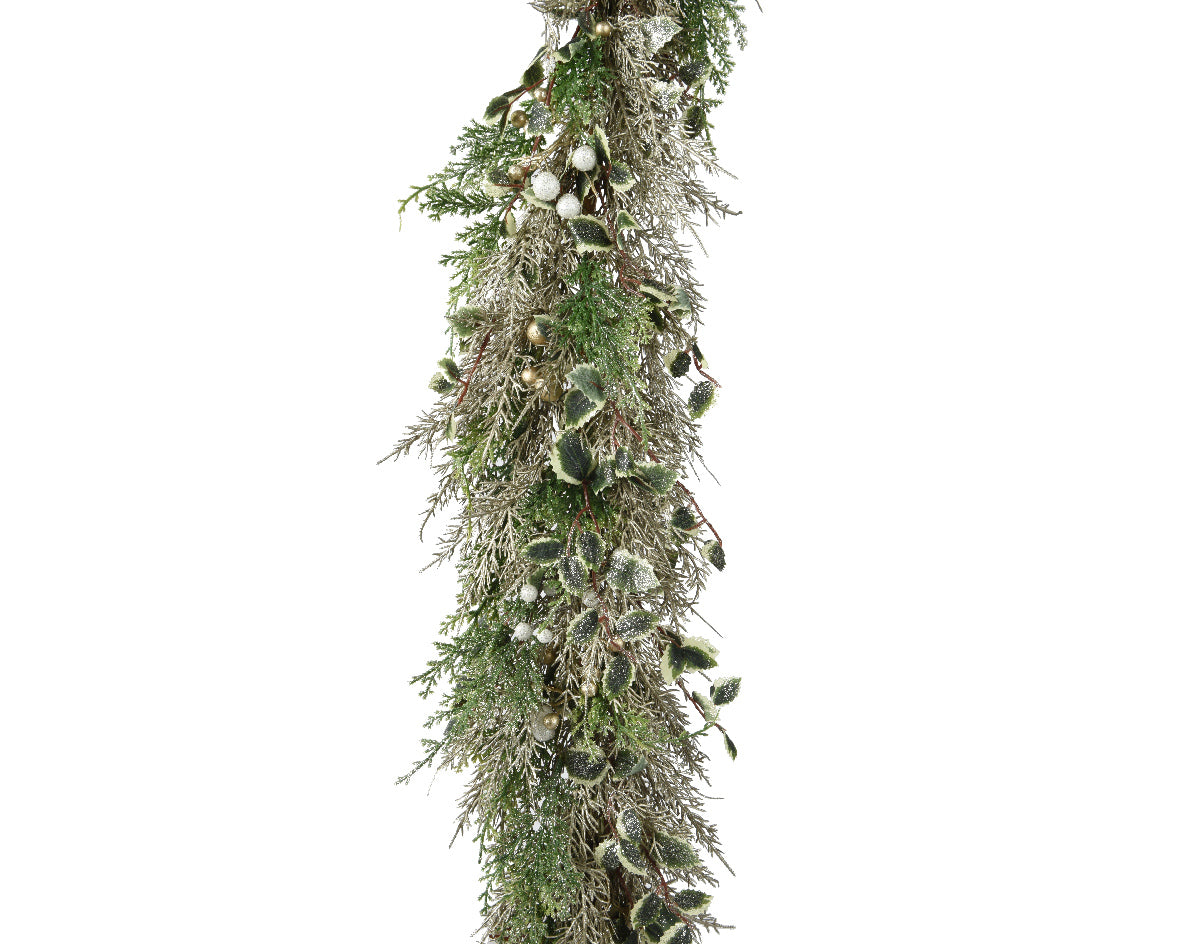 Ramo Champagne D 7x180 Cm Foglie Glitter