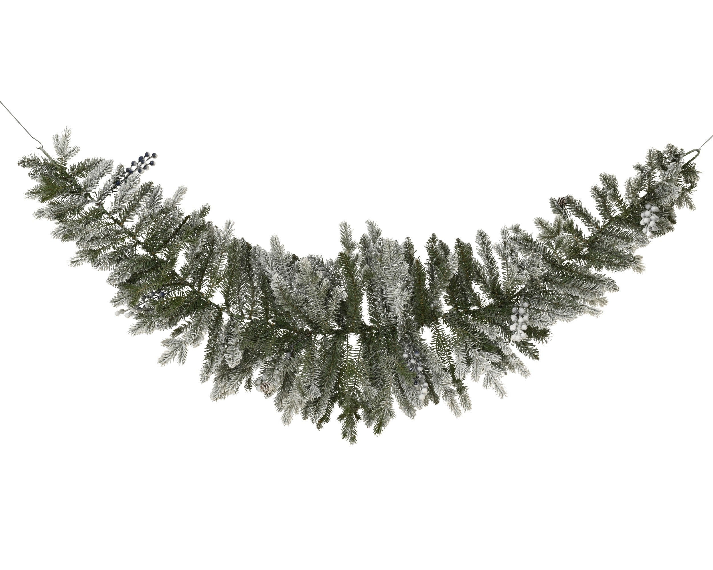 Festone Aspen Innevato Con Glitter D 45x180 Cm