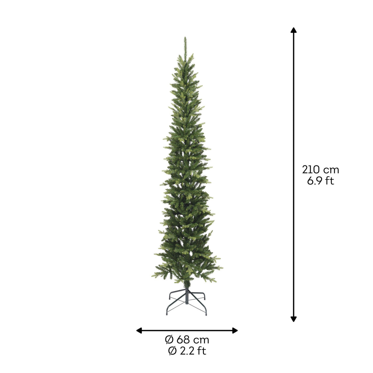 Albero Di Natale Slim Fir 210 Cm