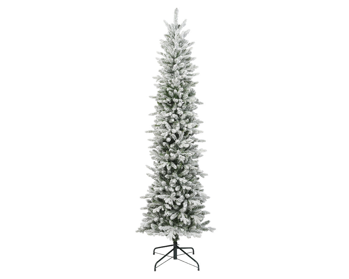 Albero Di Natale Slim Fir Innevato 210 Cm