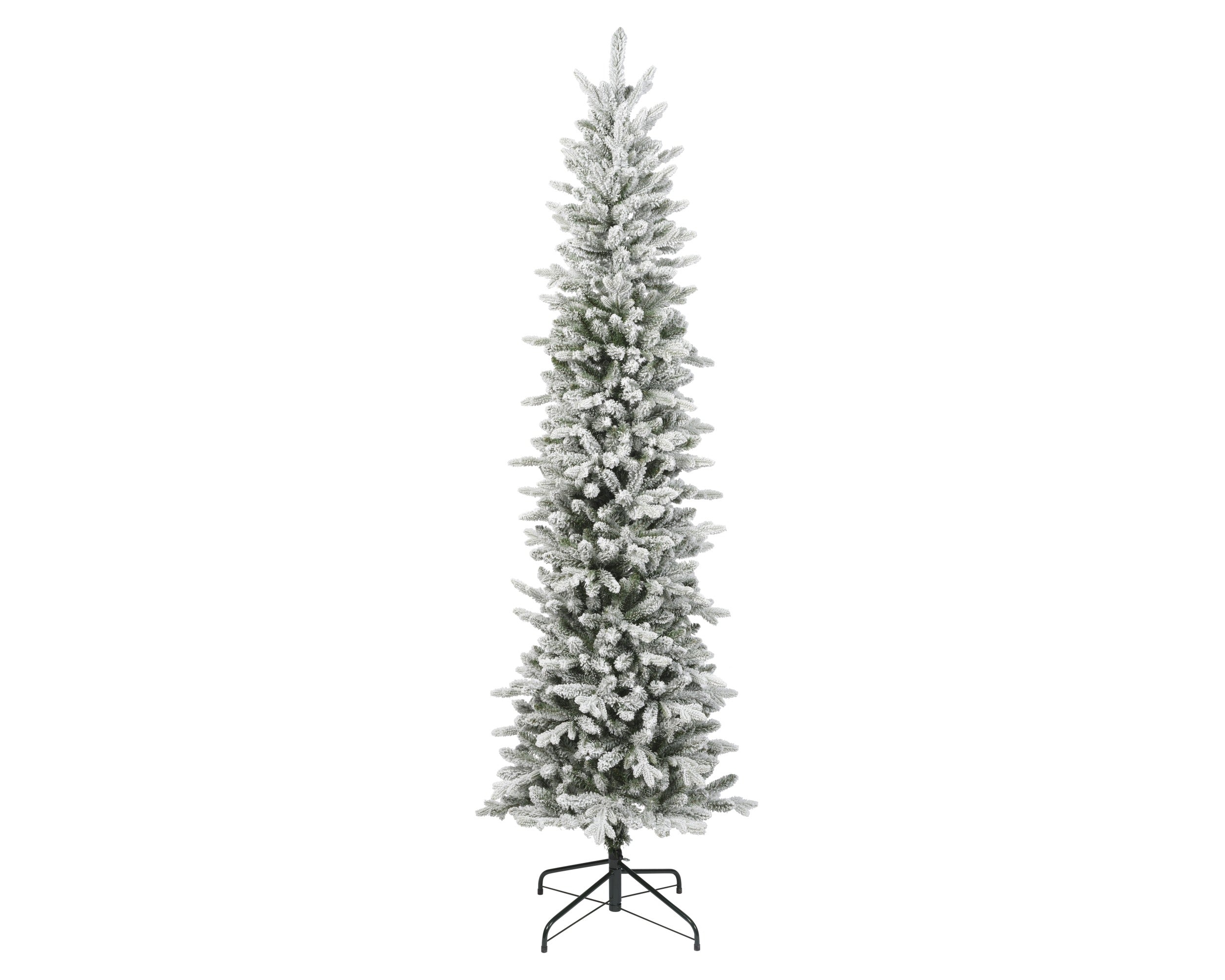 Albero Di Natale Slim Fir Innevato 240 Cm