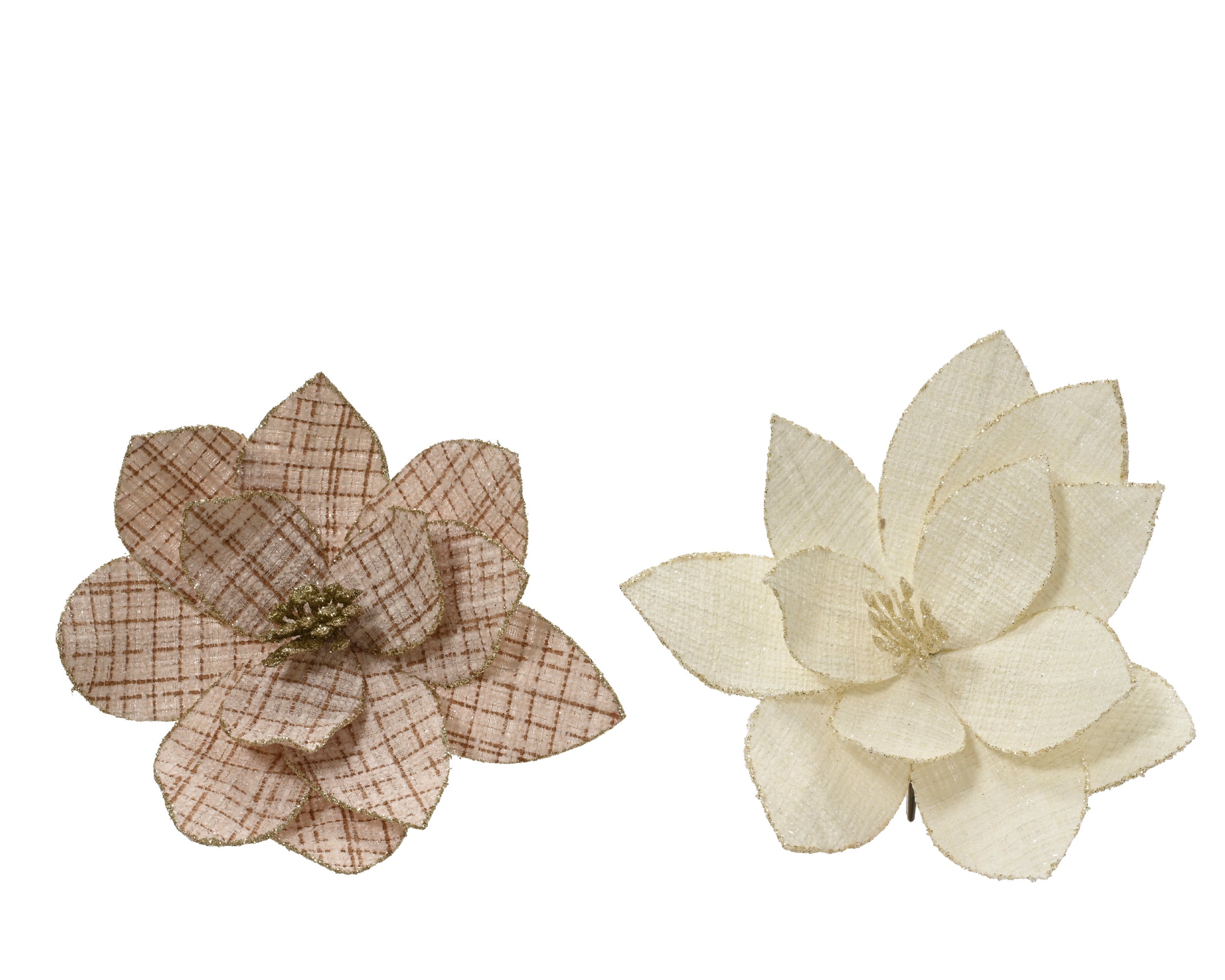 Stella Natale Crema Con Clip D 23x10 Cm
