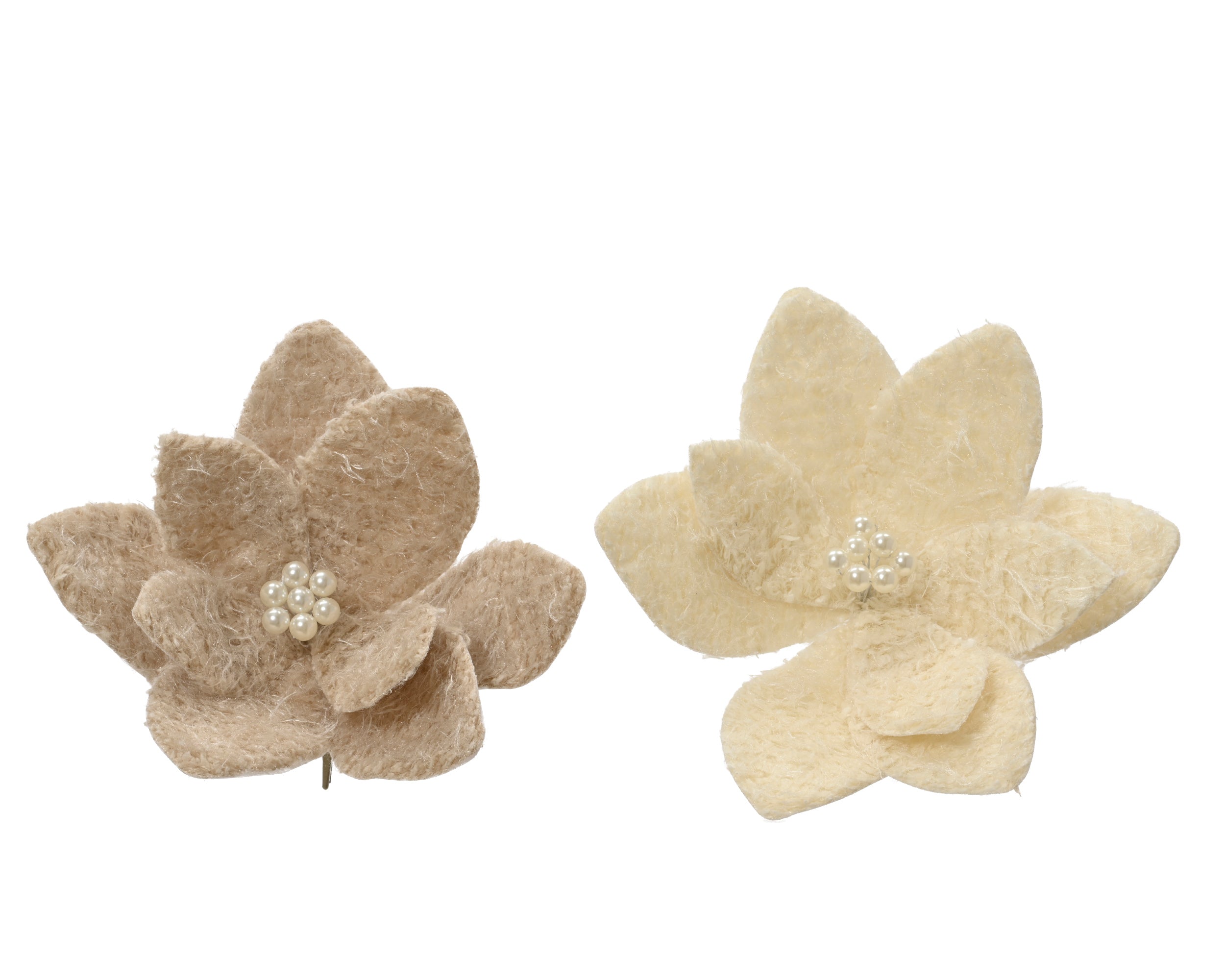 Stella Natale Crema Con Clip D 28x12 Cm