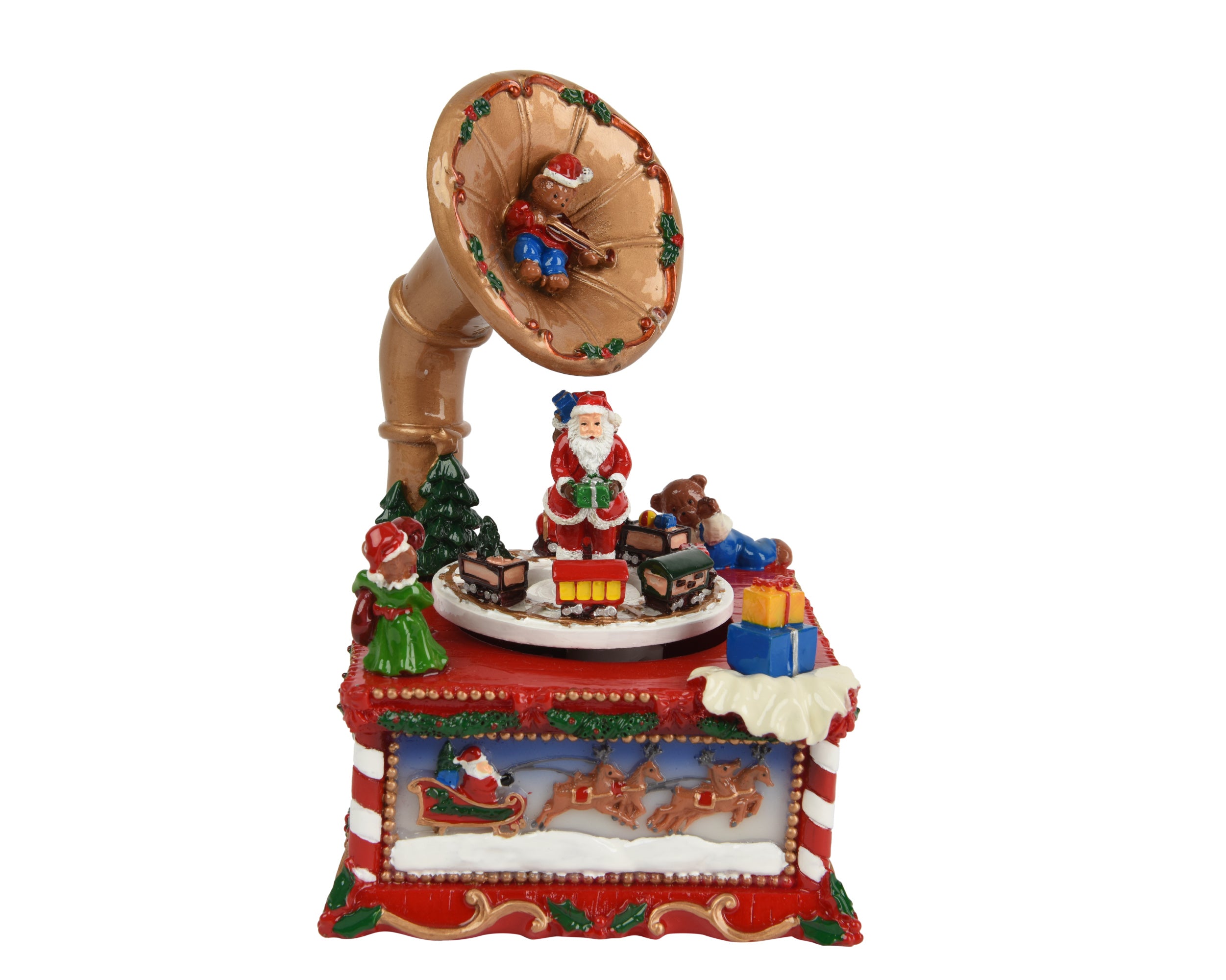 Grammofono Babbo Natale 12x18 Cm