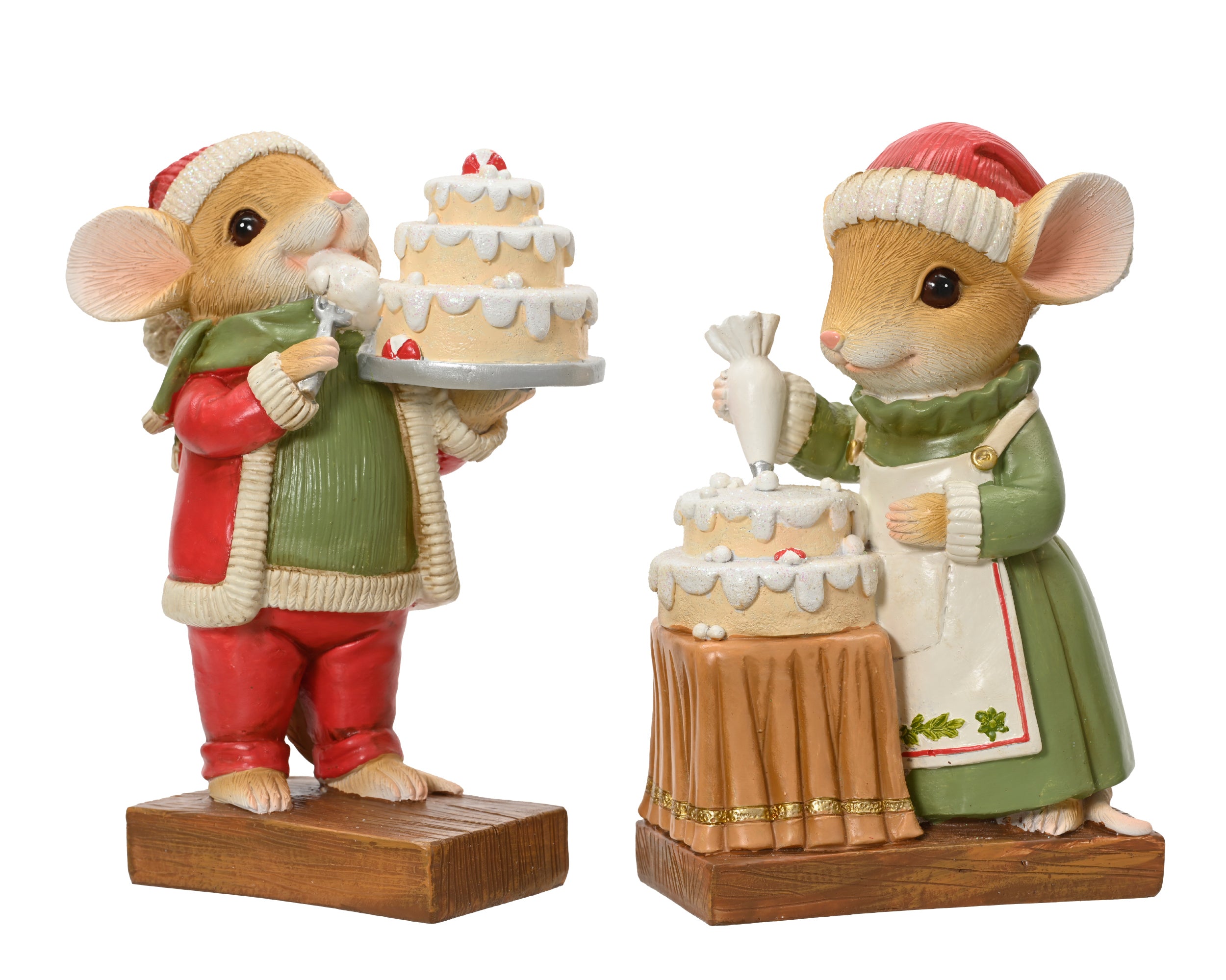 Topolino Con Torta Verde Rosso 13x18 Cm 1 Pez
