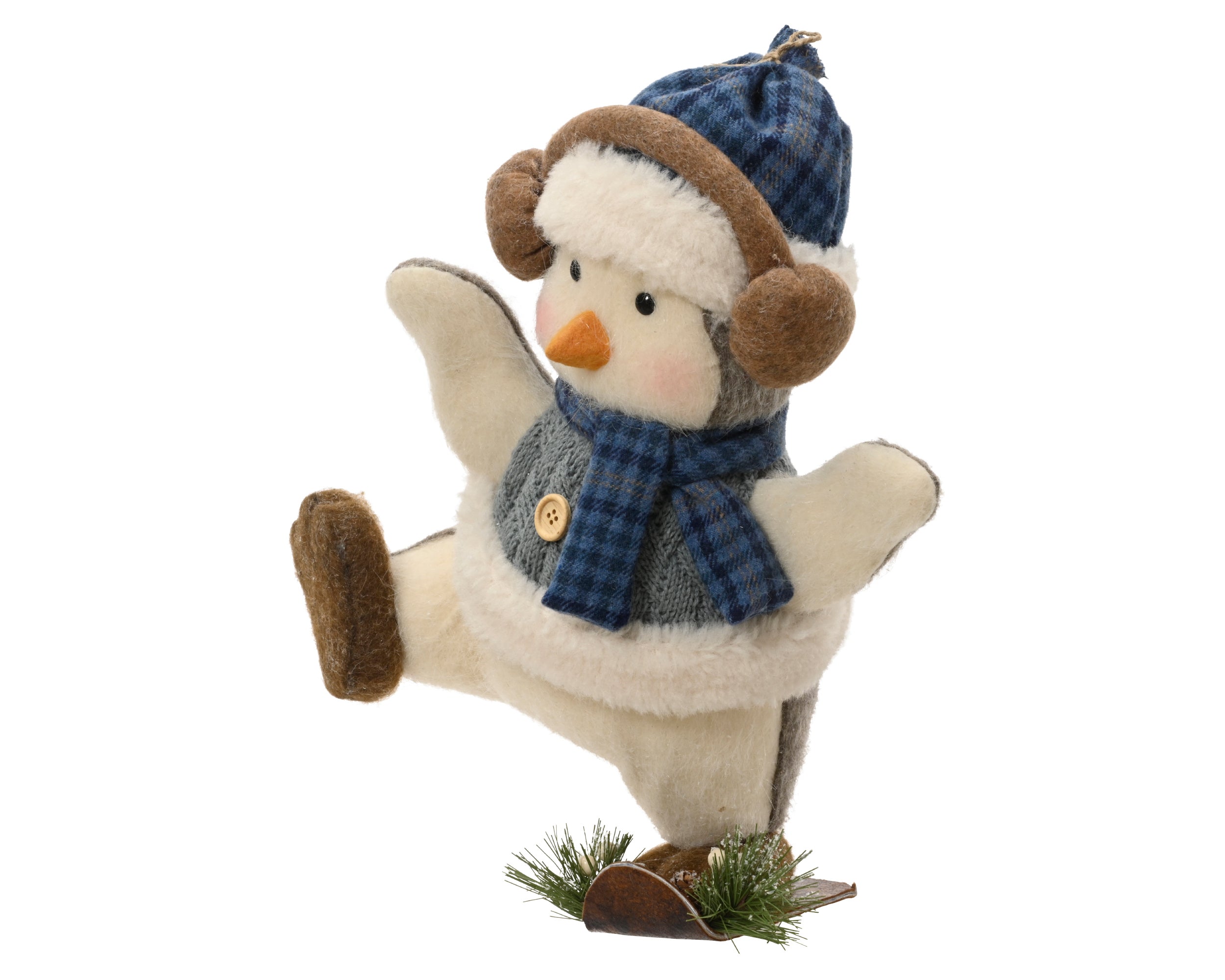 Pinguino Vestito Blu 27x30x33 Cm