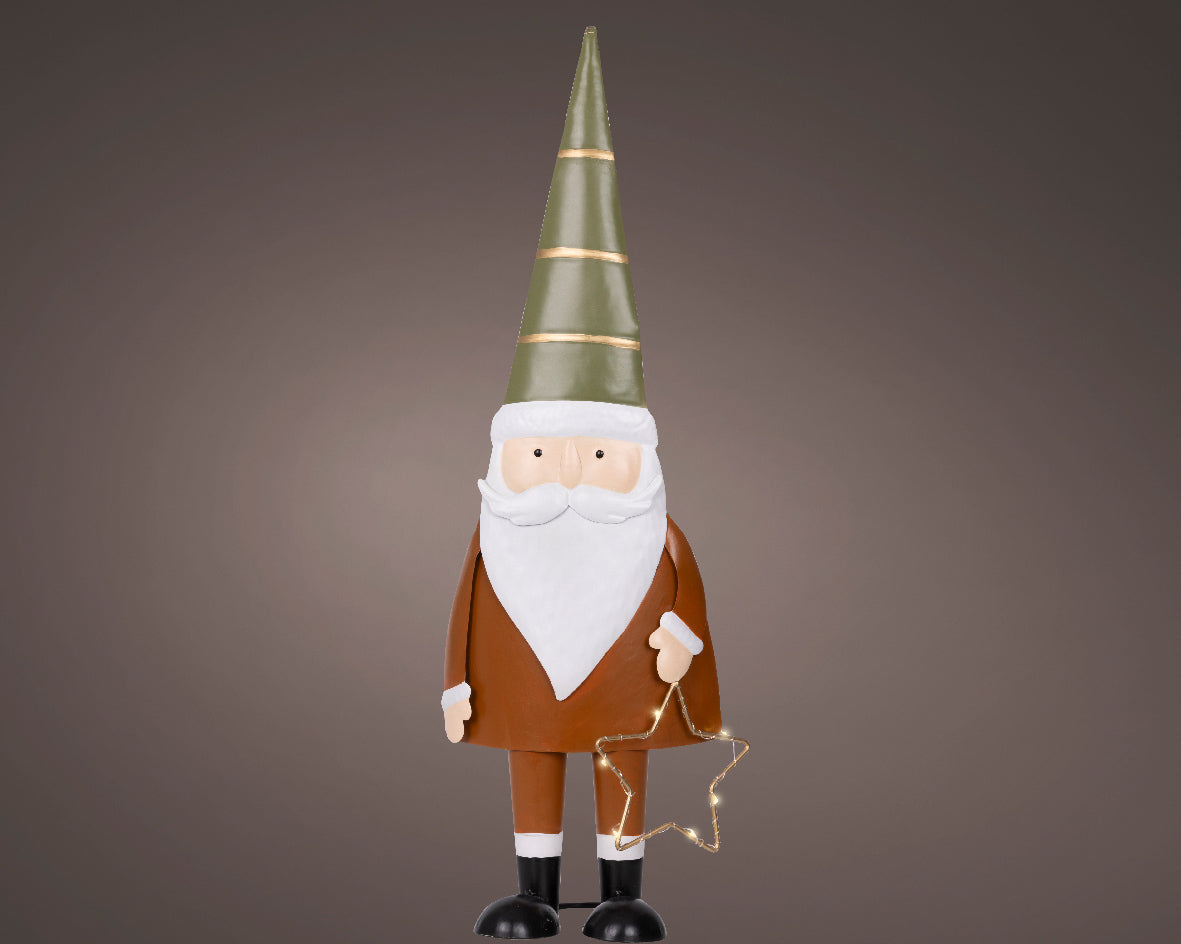 Babbo Natale Metallo 14x24x59 Cm