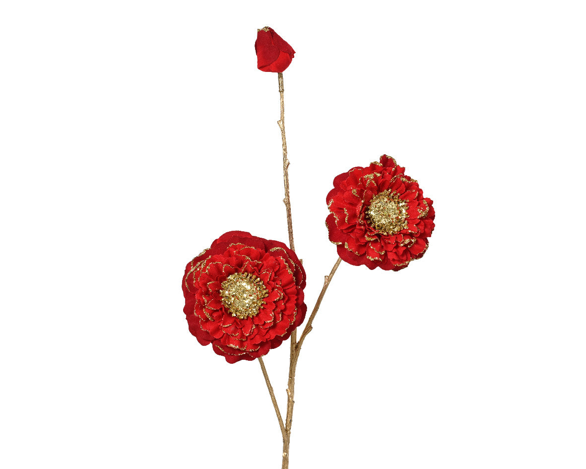 Ramo Fiori Natalizi Oro 17x9x74 Cm