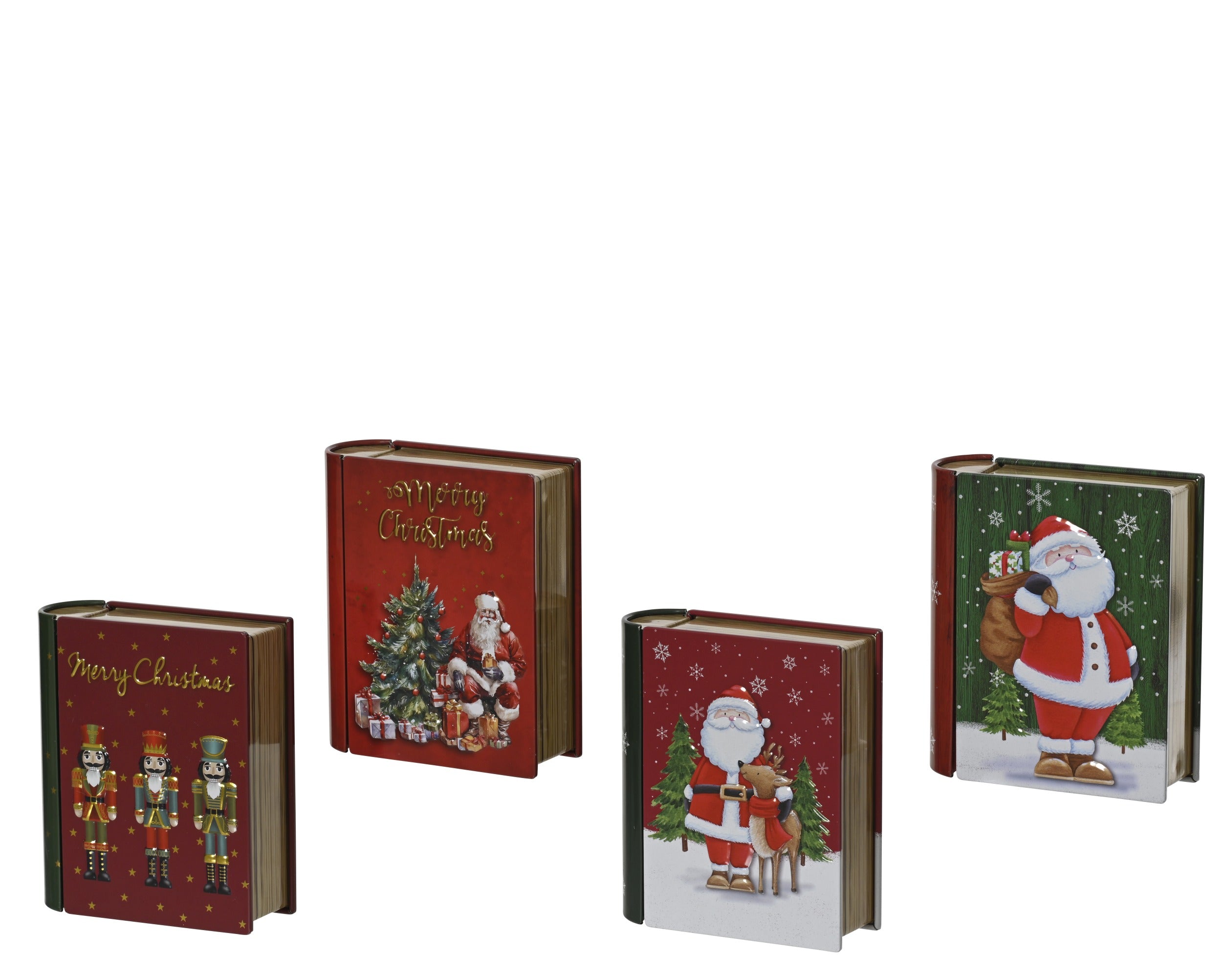 Scatola Latta Babbo Natale 12x10x4 Cm