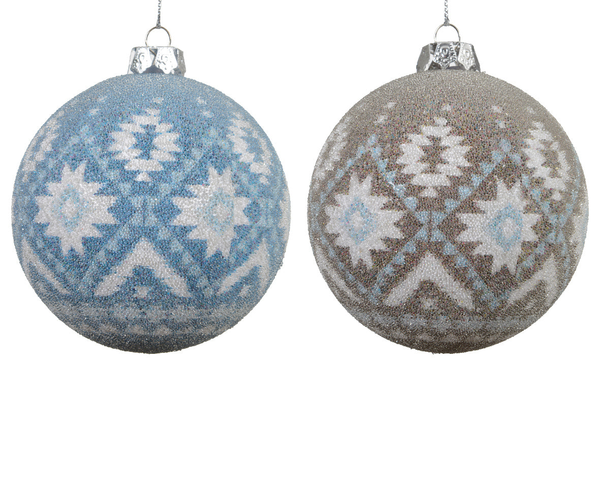 Palla Natale Schiuma Bianca Decor D 8 Cm