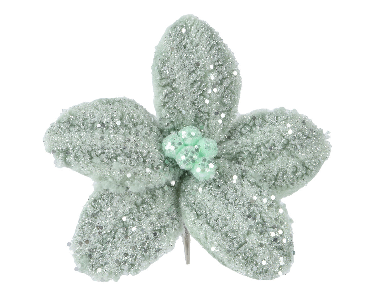 Stella Natale Clip Sage Green D 18x6 Cm