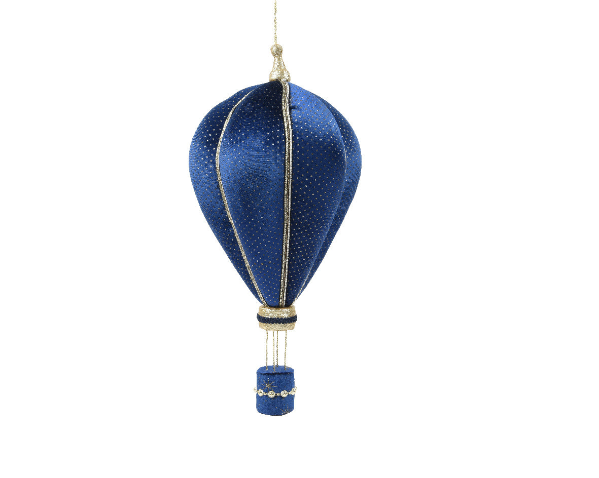Mongolfiera Velluto Blu D 26x59 Cm